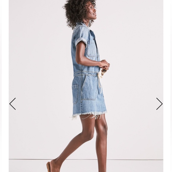 Lucky Brand woman’s denim drawstring jeans mini dress - Picture 4 of 14